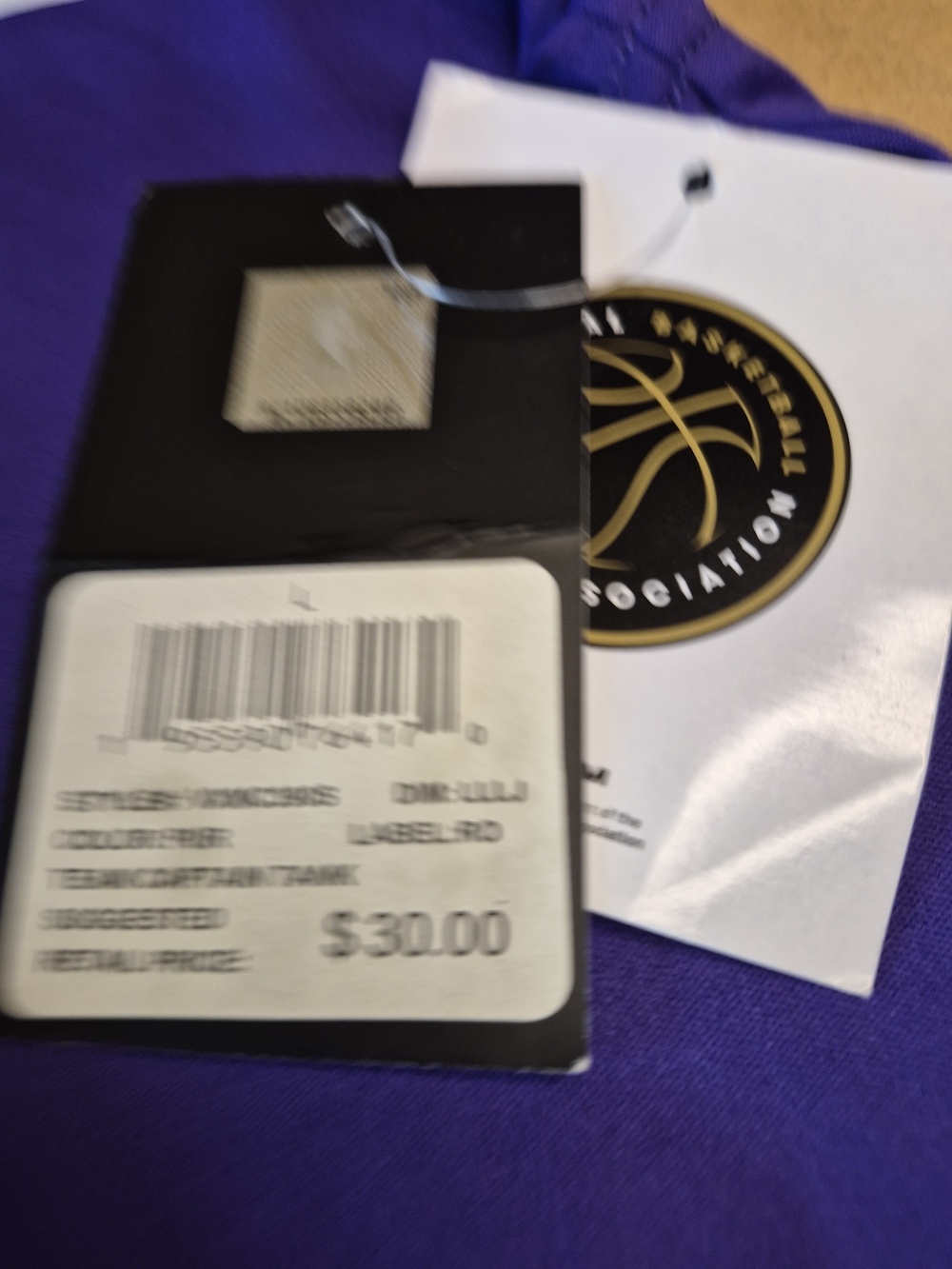 Los Angeles Lakers #6 James Purple Basketball Jersey - NBA Logo - Picture 4 of 8